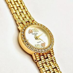 Elegant 12K Black Hills Gold Watch with Crystal Accents